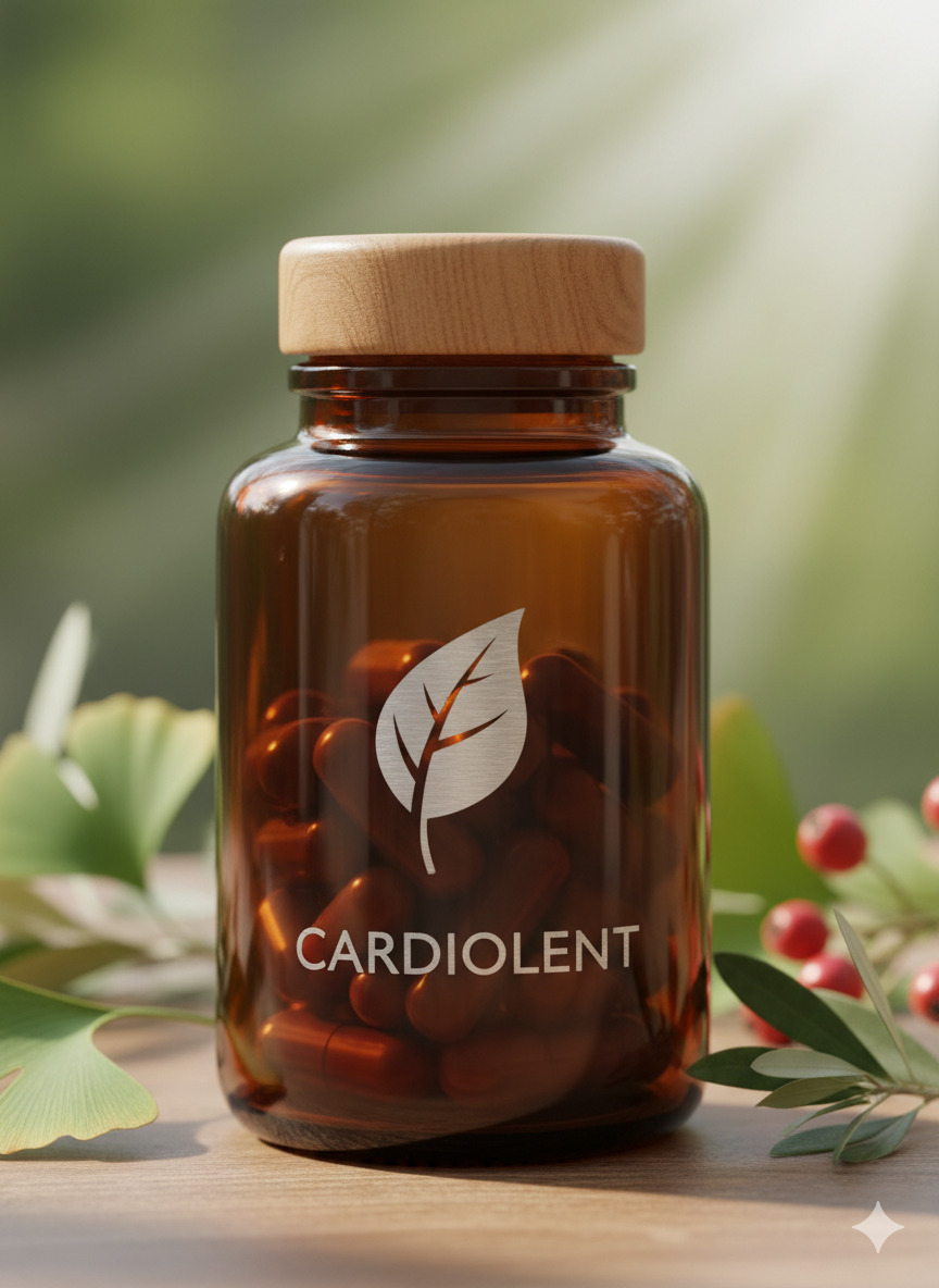 Cardiolent dietary supplement bottle packaging